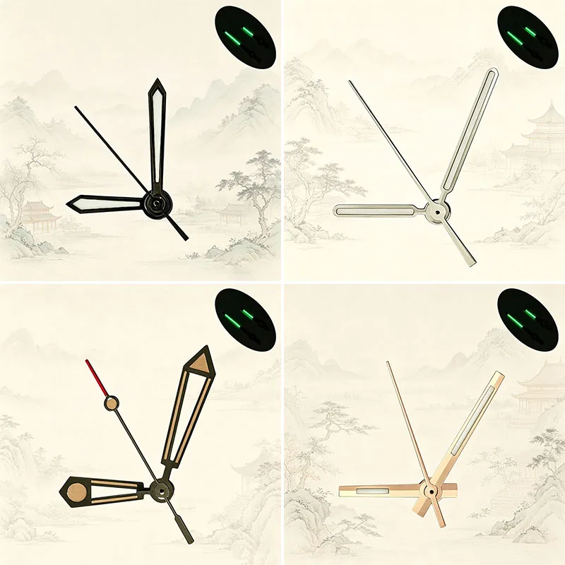 Luminous Watch Hands, Compatible with NH35/NH36, Movements, Datejust Style Hour/Minute/Second Hands for Watch Modification