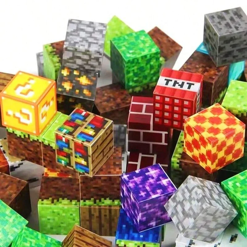 Magnetic Building Block Bricks Dolls Random Mine World Stacking Model Assembly Creative STEM Educational Kid Toys Christmas Gift