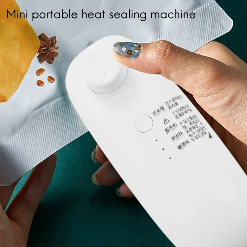 Usb Charging Portable Heating Plastic Bag Sealing Machine Cordless Handheld Vacuum Food Sealing Machine