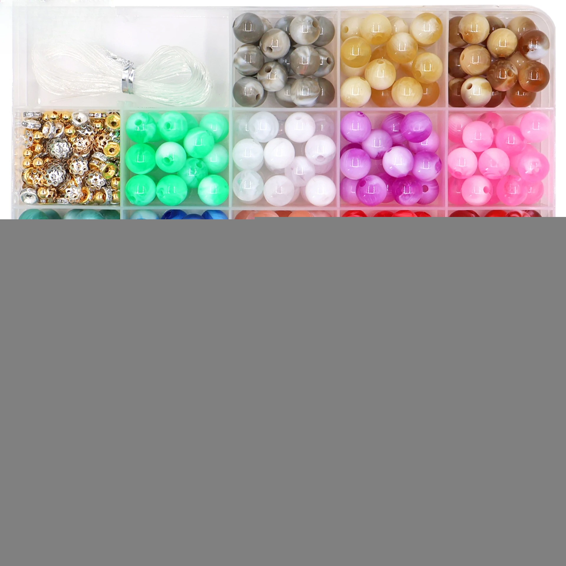 

25 Years of 10mm Bracelet Making Beaded Plastic Color Beaded Diy Bracelet Material Set Jewelry Fashion Bracelet
