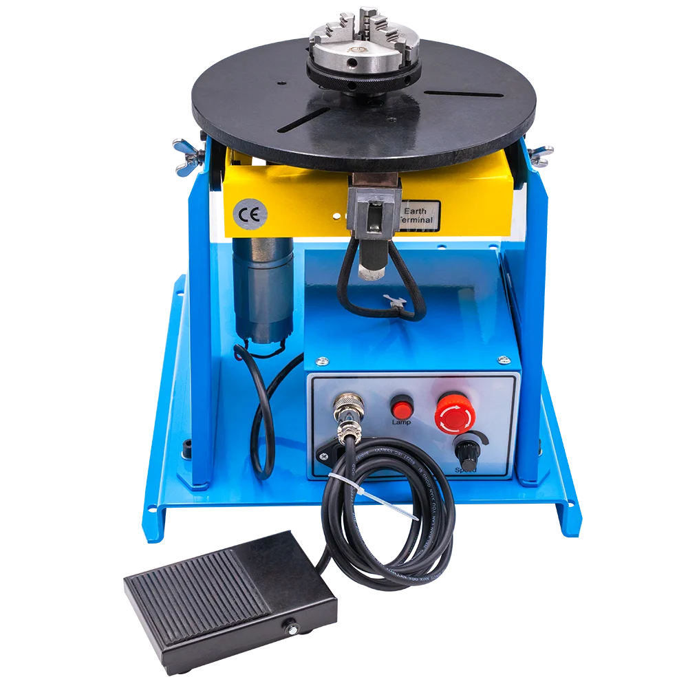 110/220V HD-10 Rotary Welding Positioner Turntable Welding Rotator Weld Positioning Equipment Welding Table with K01-65 Chuck