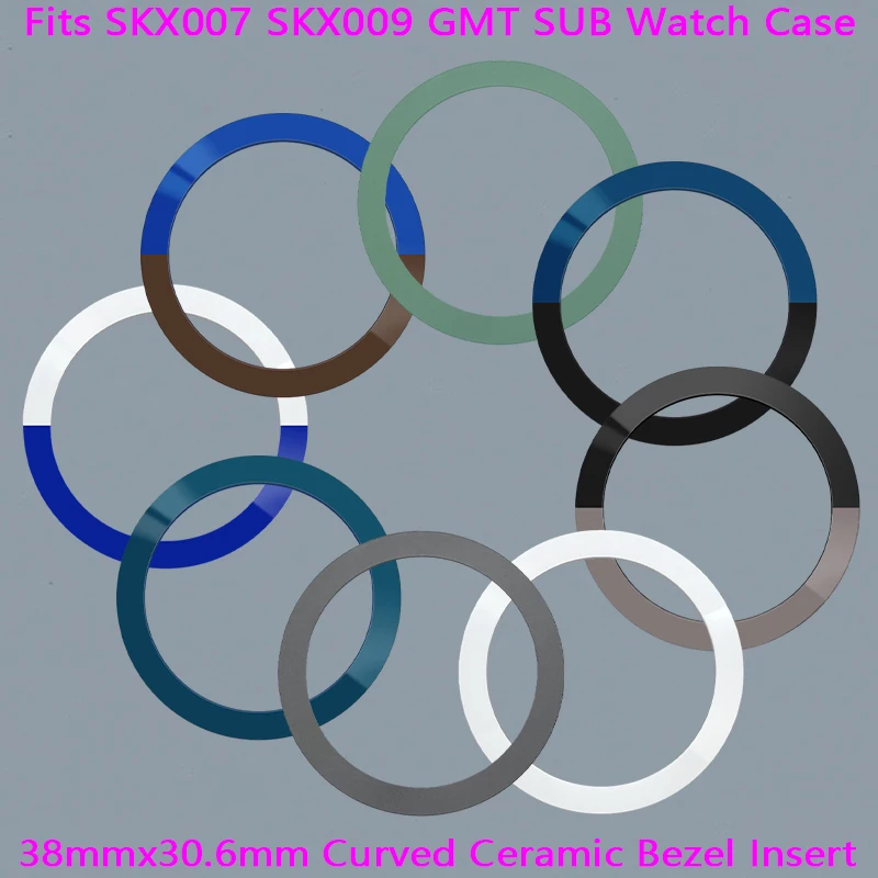 

NH35 Case Ring 38mm Slope Ceramic Bezel Insert Fits SKX007 SKX009 SUB GMT Case NH35 NH36 Movement Watch Refit Bezel Insert Parts