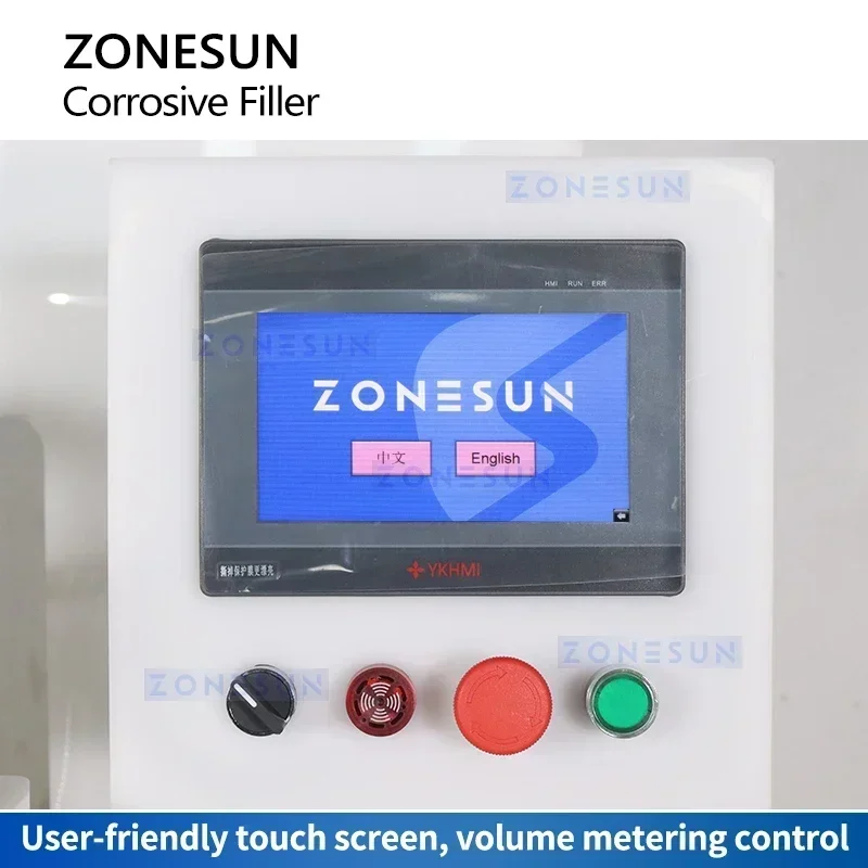 ZONESUN ماكينة تعبئة وتآكل أوتوماتيكية منتجات سائلة كاوية مطهرة منظف المطبخ تبييض المبيدات ZS-YTCR4A