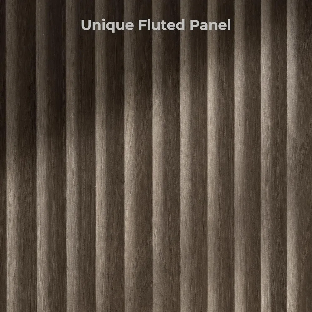 Round Coffee Table for Living Room, Modern Fluted Circle Center Coffee Table with Storage, 32 Accent Tea Dining Table