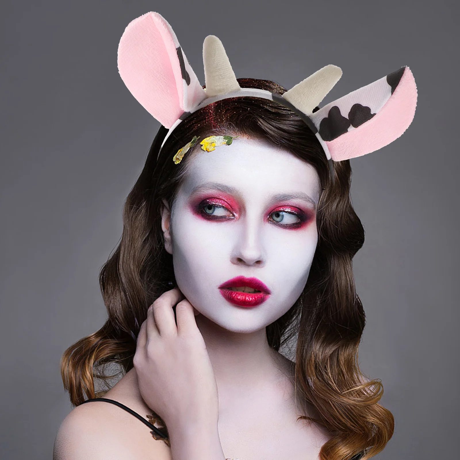 3 قطعة قرون البقرة عقال ربطة القوس فيونكة الذيل زي مجموعة كبيرة لكرنفالات الهالوين حفلة تنكرية فستان بتصميم حالم اكسسوارات الحفلات