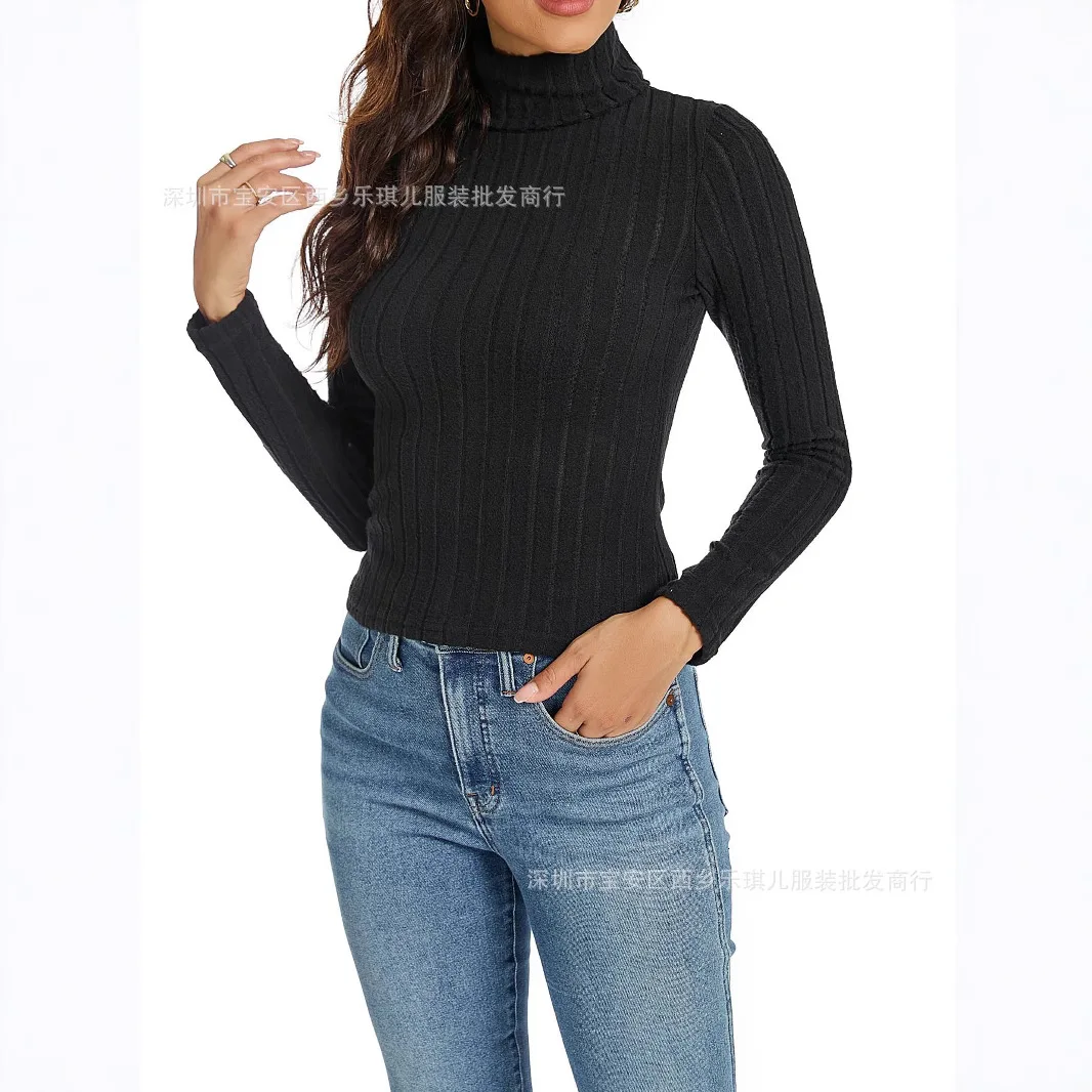 

Slim-fit Long-sleeved Women's Bottoming Shirt Autumn and Winter Pullover New Slim-fit Bottoming Shirt Women