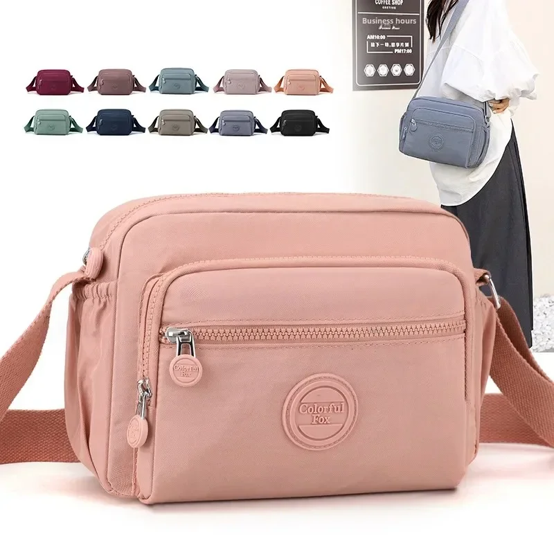 

New Simple Lightweight Waterproof Nylon Crossbody Bag Fashionable Small Square Single Shoulder Bag for Women Trendy And Versatil