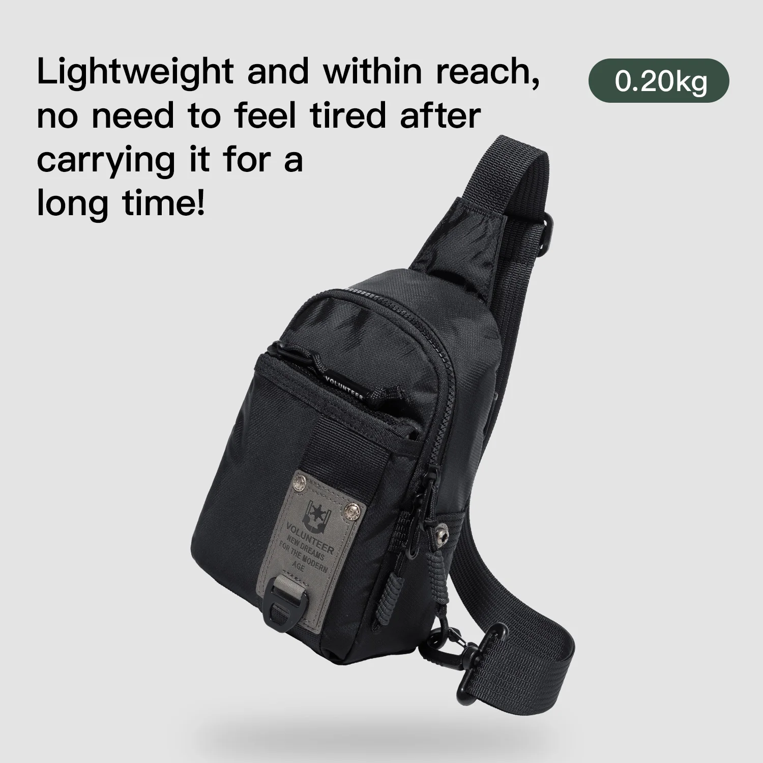 VOLUNTEER спортивные нагрудные сумки для мужчин, водонепроницаемая маленькая сумка для бега, мужская повседневная сумка через плечо из ткани Оксфорд 1809-12