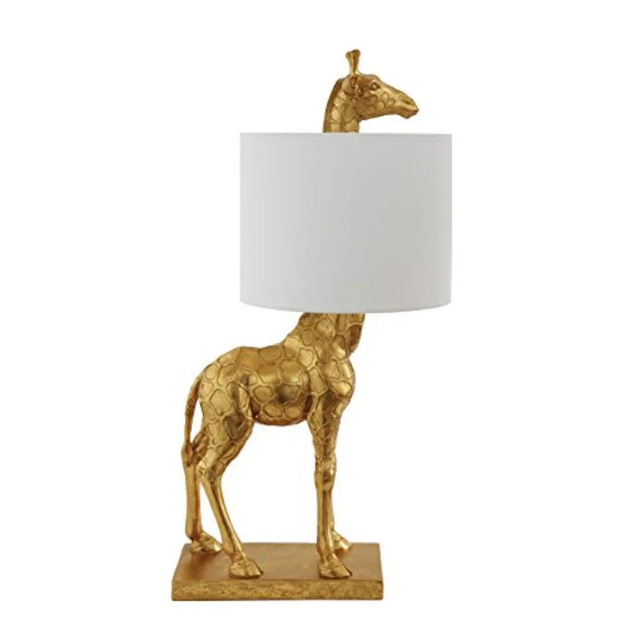 Giraffe Lamp with Linen Shade
