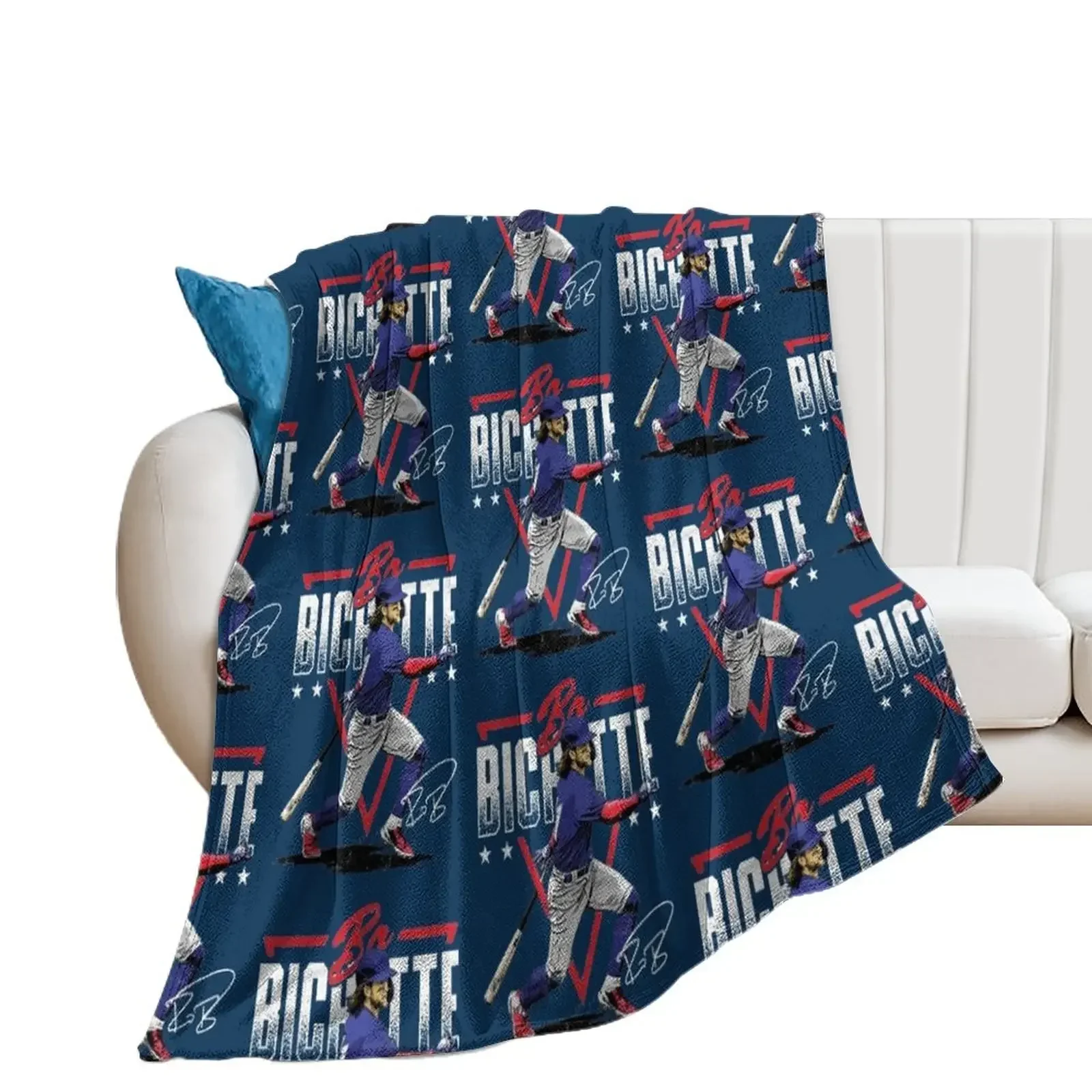 Bo Bichette (1) Throw Blanket Bed Fashionable heavy to sleep Blankets