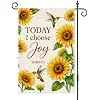 Today I Choose Joy James 1:2 Sunflower Christian Garden Flag 12x18 jjp