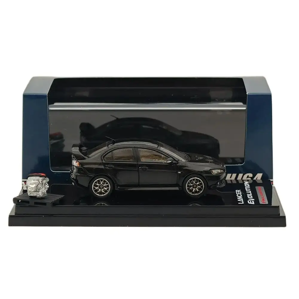 Hobby Japan 1:64 Lancer Evolution X Final Edition Black HJ642053ABK Diecast Models Car Limited Collection Auto Toys