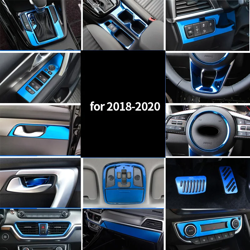 BLUE ITEM for KIA SPORTAGE 2018-2020 Gear cup frame Air outlet Interior modification Steering wheel Gear panel