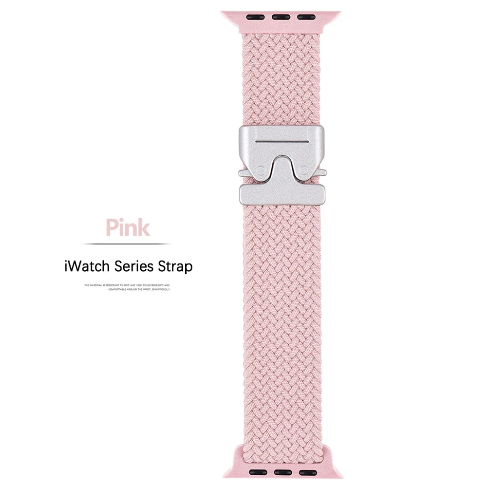Nylonarmband für Apple Watch, 46 mm, 45 mm, 44 mm, 49 mm, 42 mm, 41 mm, Fallschirmarmband, iWatch Series Ultra 4, 3, 2/12, 11, 10, 9, 8, SE, Armband. – Detail 22