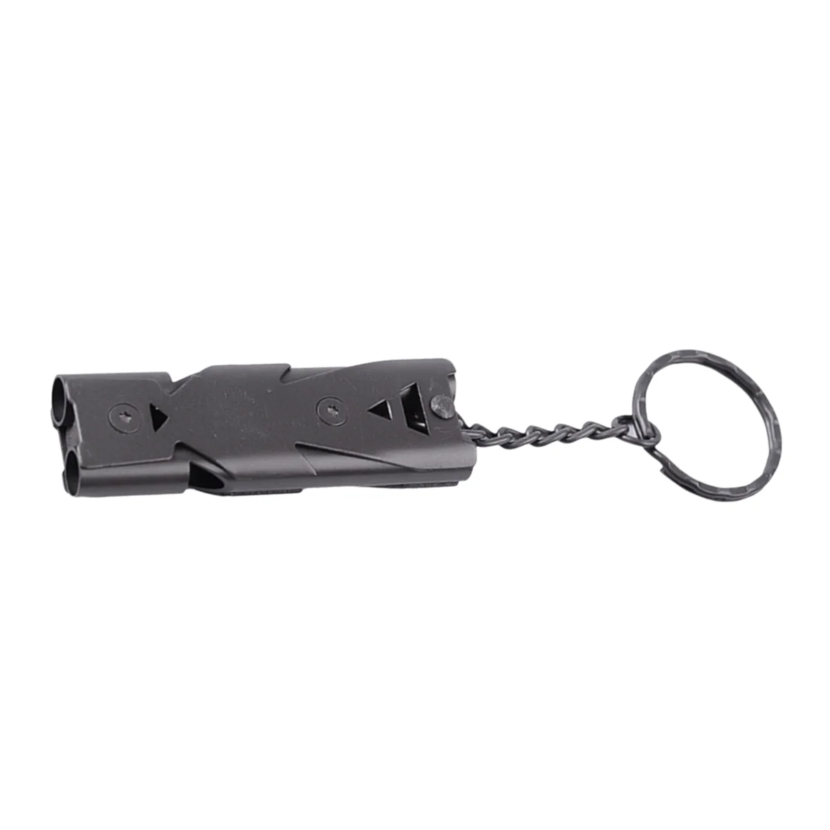 A002 Double-Tube High-Decibel Whistle Outdoor Rescue Whistle Stainless Steel High-Frequency Earthquake Rescue Whistle