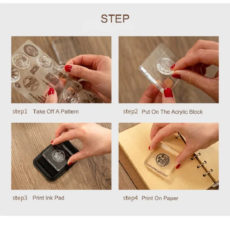 12.5X12.5CM New Book Glasses Ink Transparent Clear Stamp DIY Silicone Seals Making Travel Photo Album Stamps for Scrapbooking