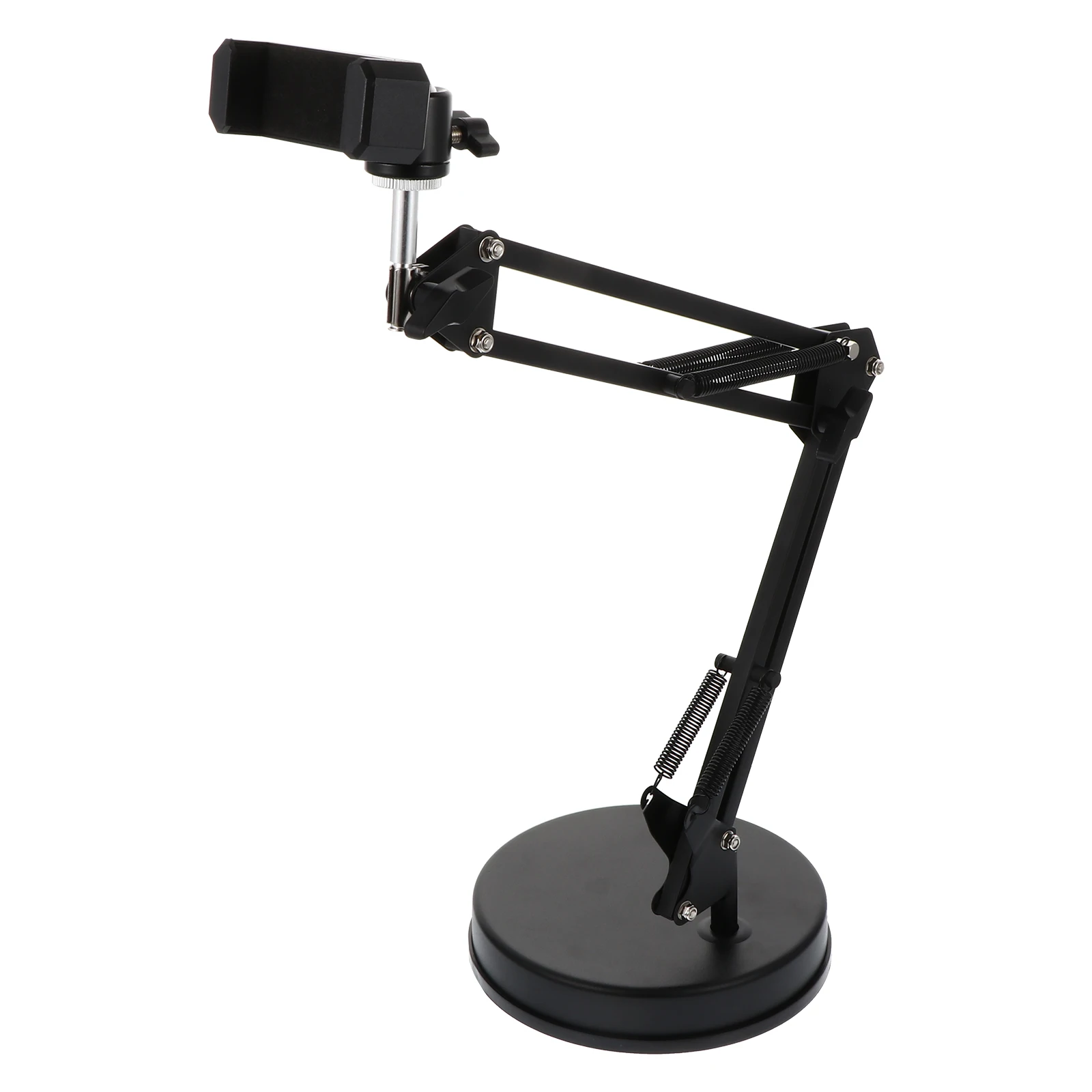 

Adjustable Wrought Iron Camera Stand Scissor Arm Bracket 360 Degree Webcam Holder for Live Streaming Recording Studio Phone Clip