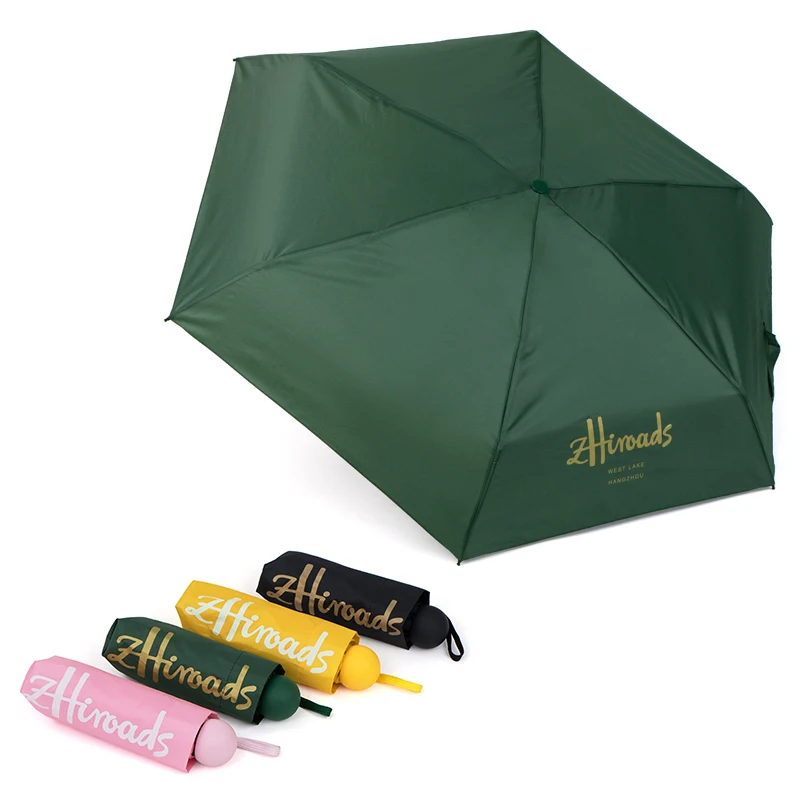 

zHiroads Folding Lightweight Mini Umbrella for Sunny And Rainy Days Portable 6 Reinforced Ribs UV Small Pocket Umbrellas
