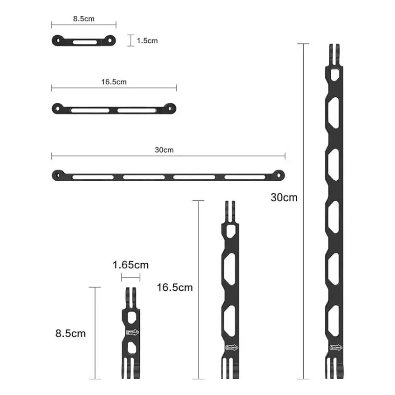 - 1Pcs For 12 11 10 9 8 Helmet Extension Bars For Insta360 X3 X4 DSLR Camera Riding Bracket Metal Extension Pole - view 6