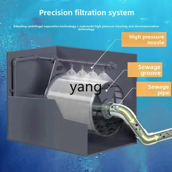 LMM  Automatic Drum Microfiltration Machine Filter Aquaculture System Rinse Circulation Water Equipment Filtration