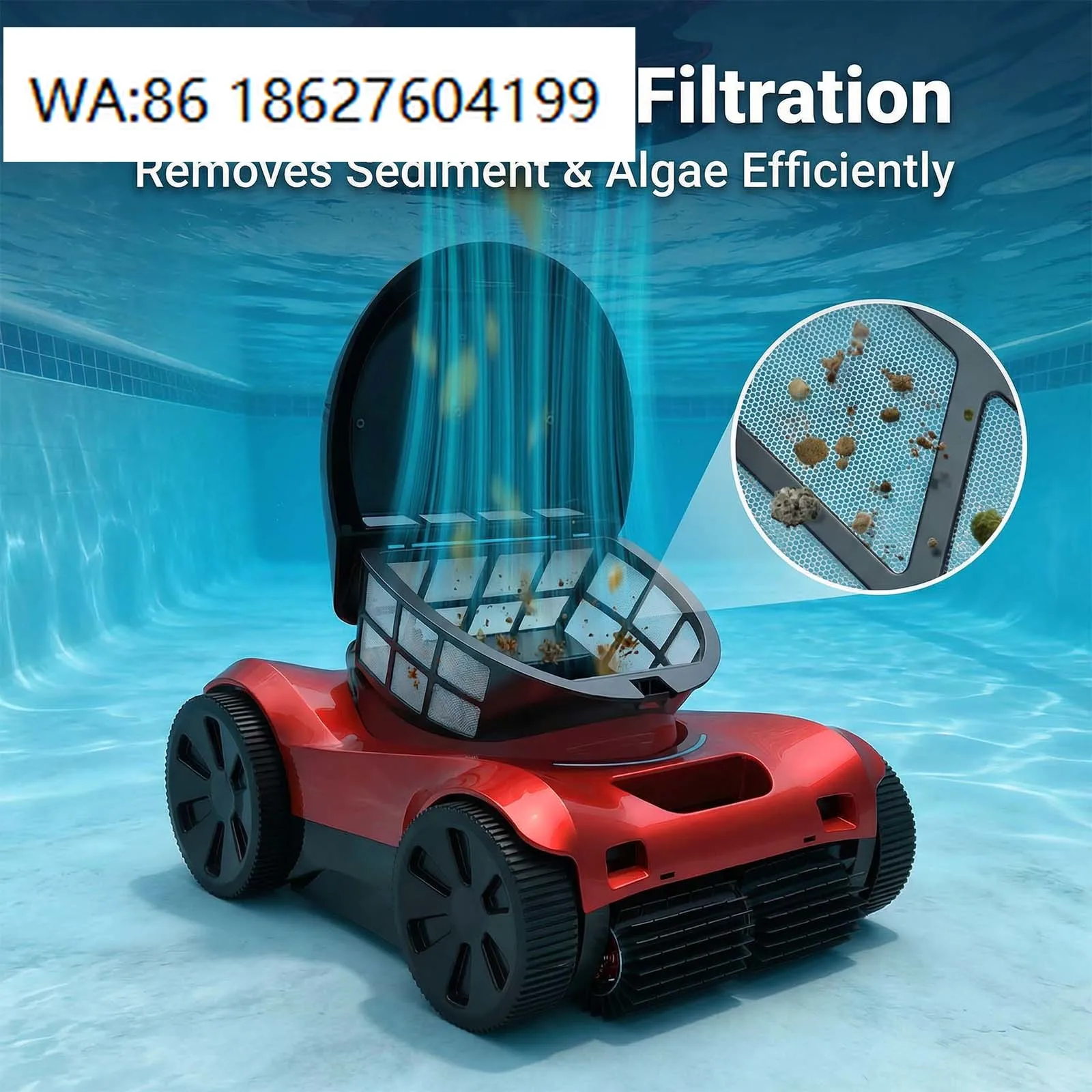 Pool Vacuum Cleaner Automatic Mowing Yard Lawn Mower Skimmer Robot Commercial