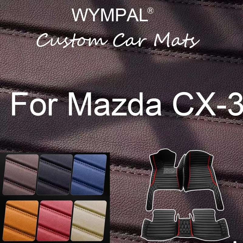

Luxury Car Floor Mats For Mazda CX-3 CX3 DK 2016~2022 Leather Luxury Mat Protective Rug Carpet Set Auto Interior Car Accessories