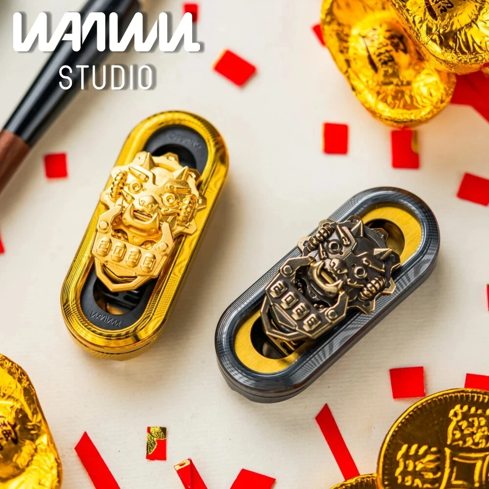 WANWU-EDC 2026 POPPING Tuning Fork Damascus Fidget Slider Stress Relief Toy Fidget Toys For Adults Anxiety Relief Gadgets