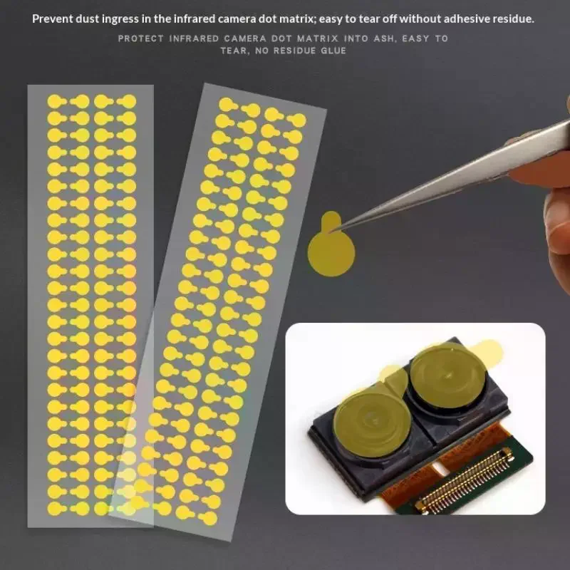 28/40/80/100pcs Protective Camera Sticker Dust Stickers High Temperature Tape For Phone Infrared Dot Matrix Protect Tool 7/12mm