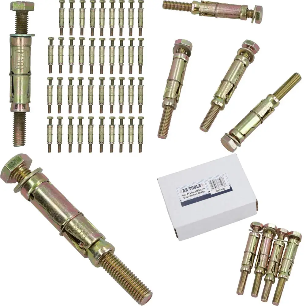 10 مللي متر × 100 مللي متر كم البناء المراسي توسيع راول البراغي السحابات حزمة من 40