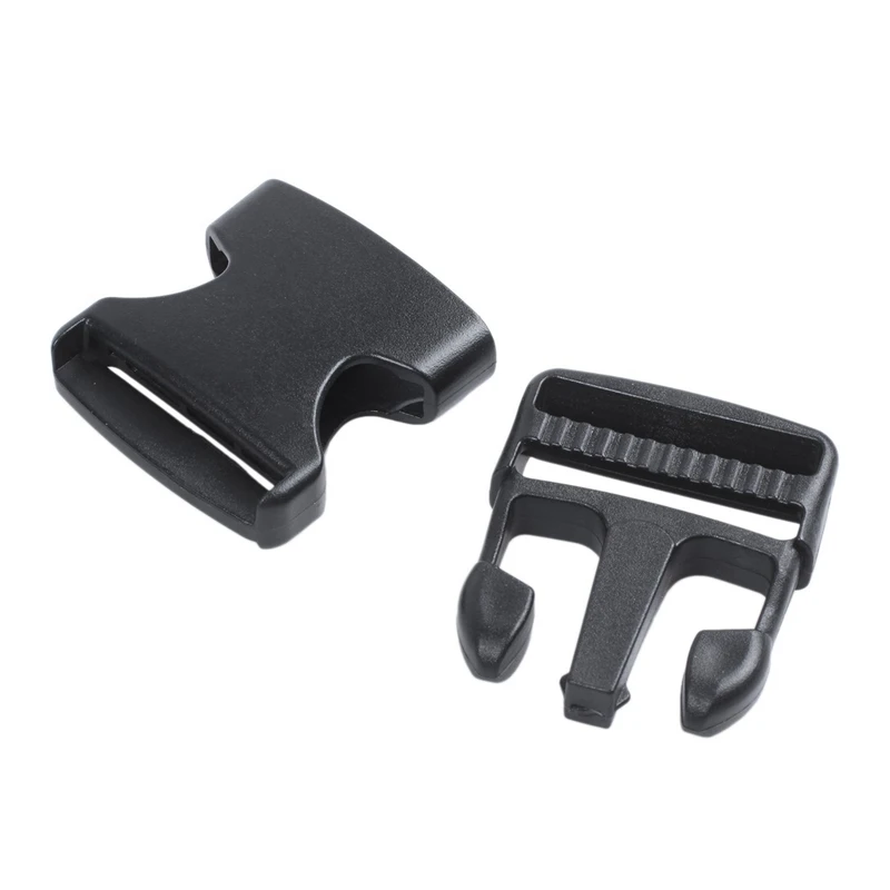 20X Hard Plastic Strap Band Belt Side Release Buckle 3Cm Width Black