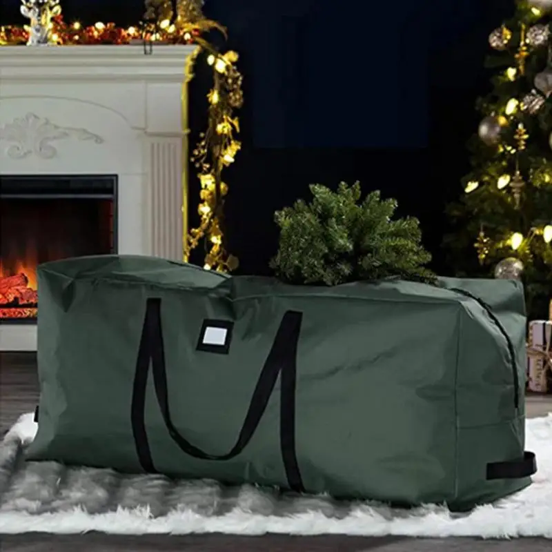 Oxford-Sac de rangement pour sapin de Noël, support de coussin de meubles d'extérieur, sac de rangement peu encombrant pour la protection de l'eau