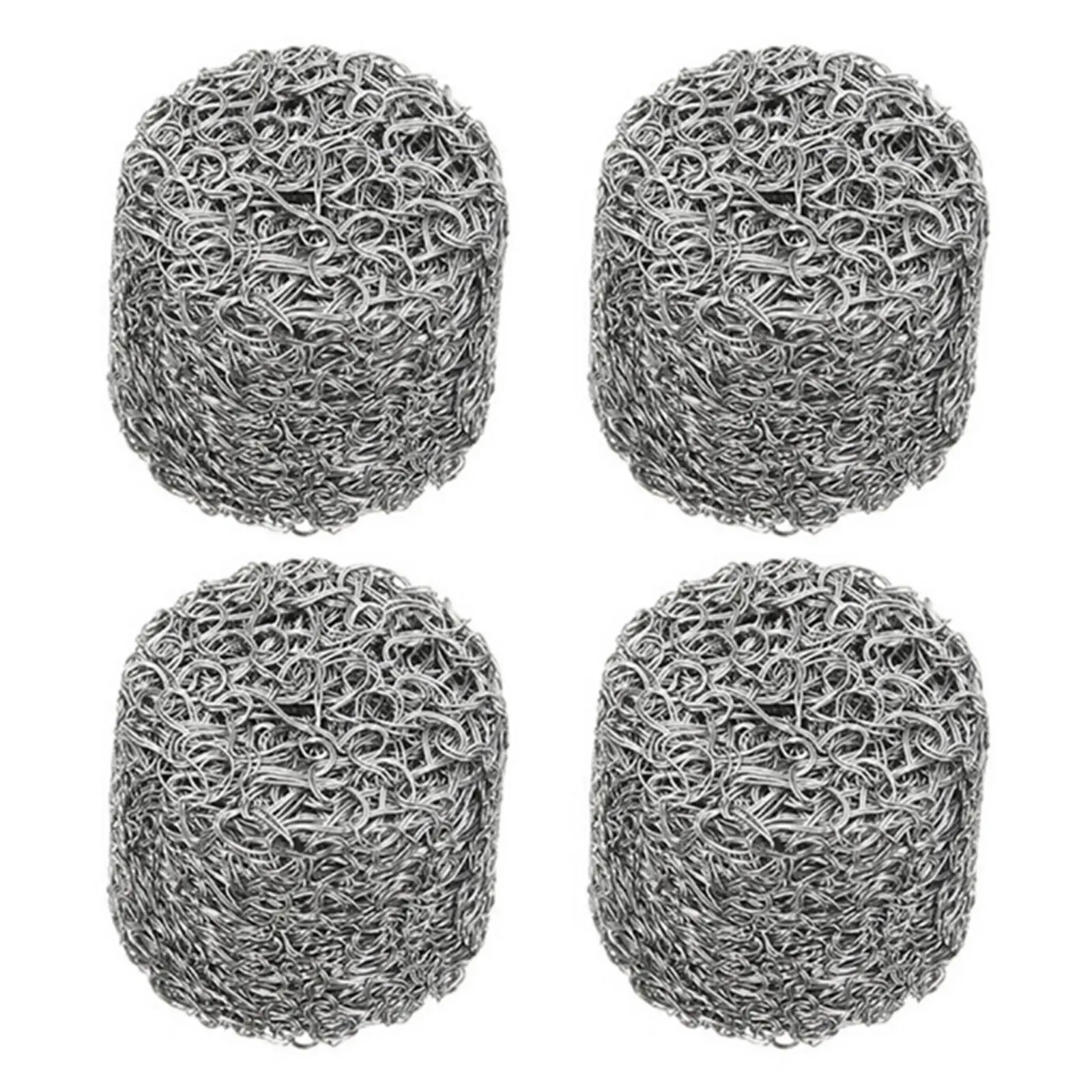 Set of 4 Stainless Steel Filters Replace Parts Spare Parts Foam