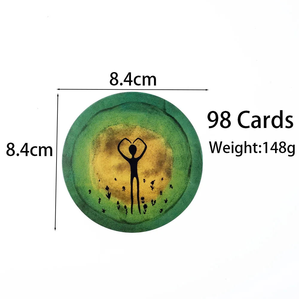 Heißer Verkauf INUK 98 Karten Deck Psychologie Tarot Englisch Visionen Divination Edition Deck Board Spielen Spiele 8,4x8,4 CM – Detail 1