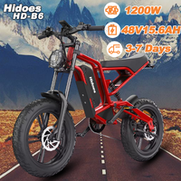 Hidoes HD-B6 Electric Bicycle 1200W Powerful Motor 48V15.6AH Battery Mountain Motorcycle Electric Bike 20*4.0 In Fat Tire E-bike