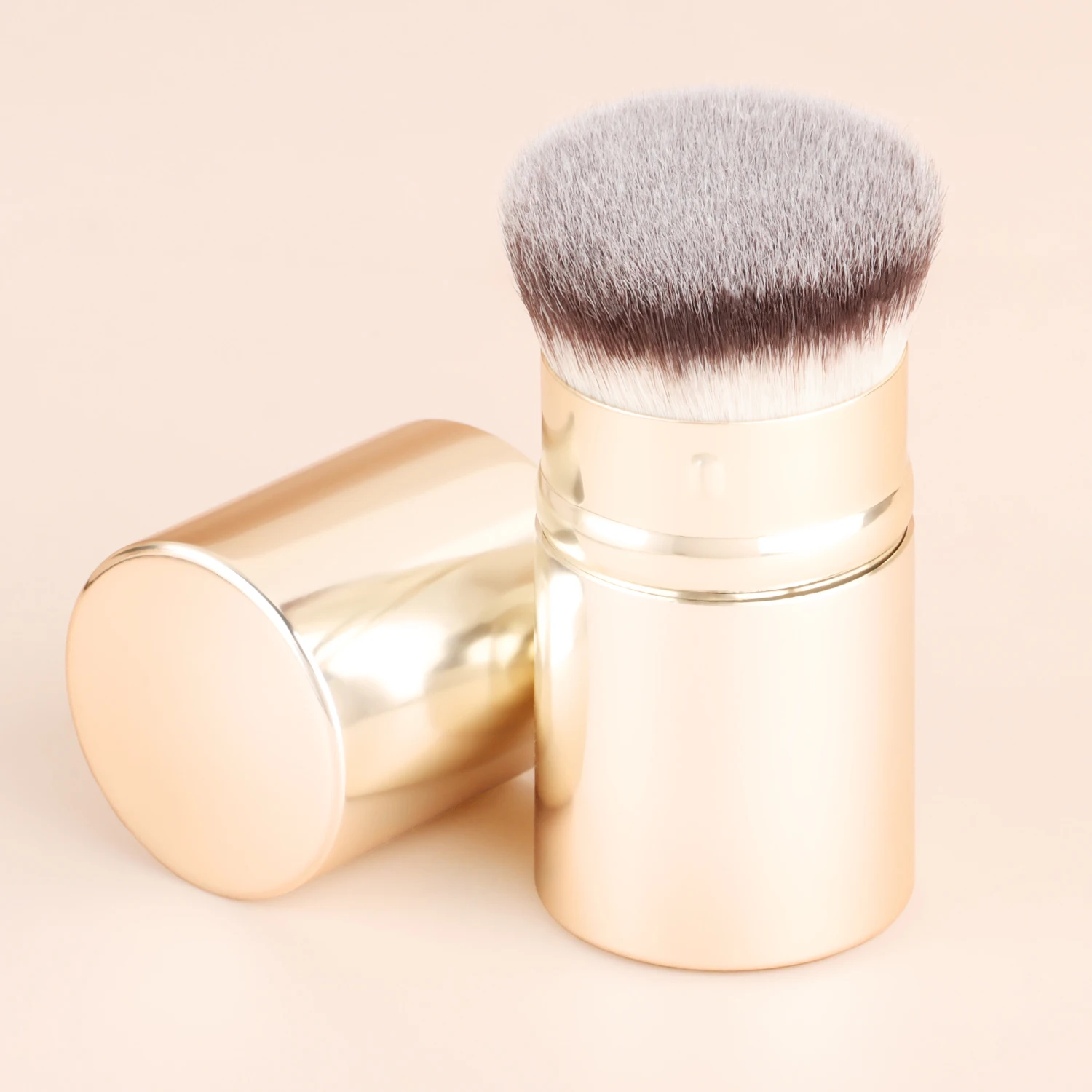 Mini Portable Retractable With Cover Soft Hair Powder Blusher Brush Paint Contour Shadow Thickened Aluminum Tube Beauty Makeup T