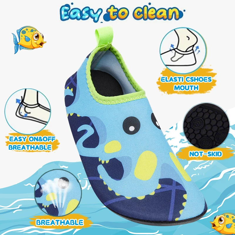 Kinder Wasser Strand Schuhe Schwimmen Barfuß Mädchen Schnell Trocknende Aqua Schuhe Junge Farbe Licht Weiche Slipper Schnorcheln Schwimmen Socken – Detail 5