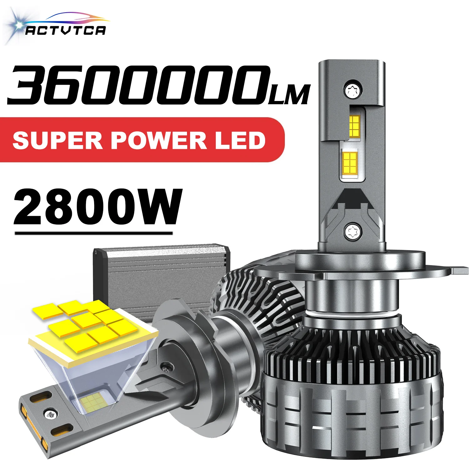 

2 шт., 2800 Вт, светодиодная фара высокой мощности H7 H4 6000K, белая 9890 CSP H1 H3 H4 H11 H8 H9 HB3 HB4 9005 9006 9007 9008 H13 9012 Автомобильная лампа