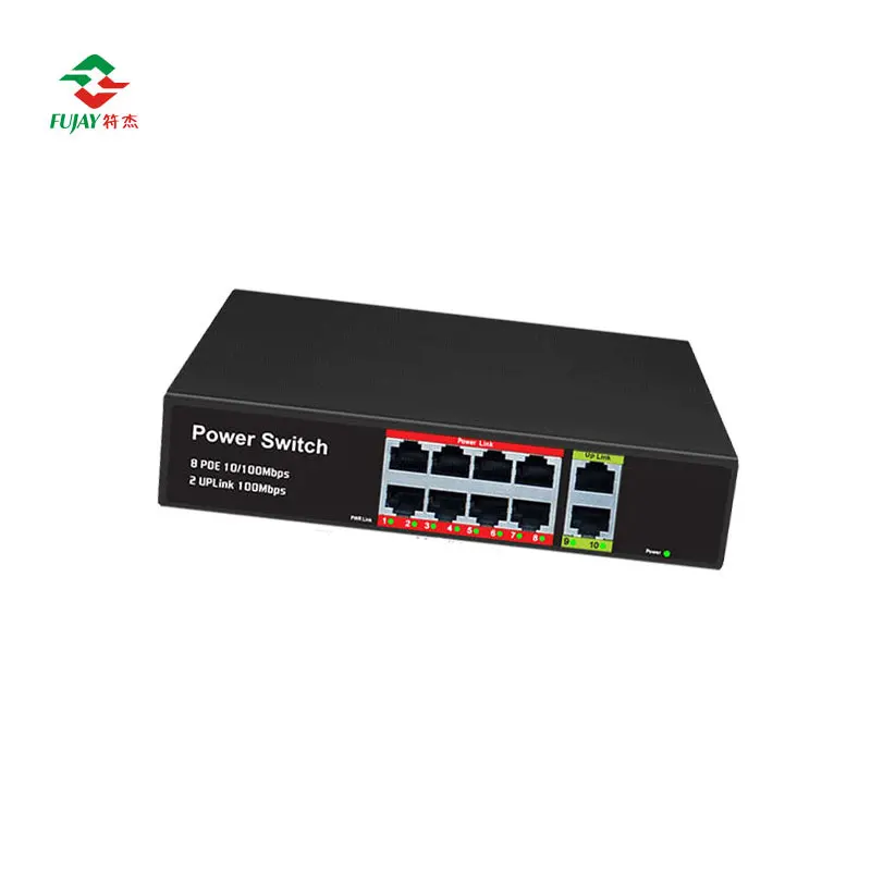 China Factory wholesale Poe Switch 4 8 16 24 Port 10/100m Ethernet Fiber Switch