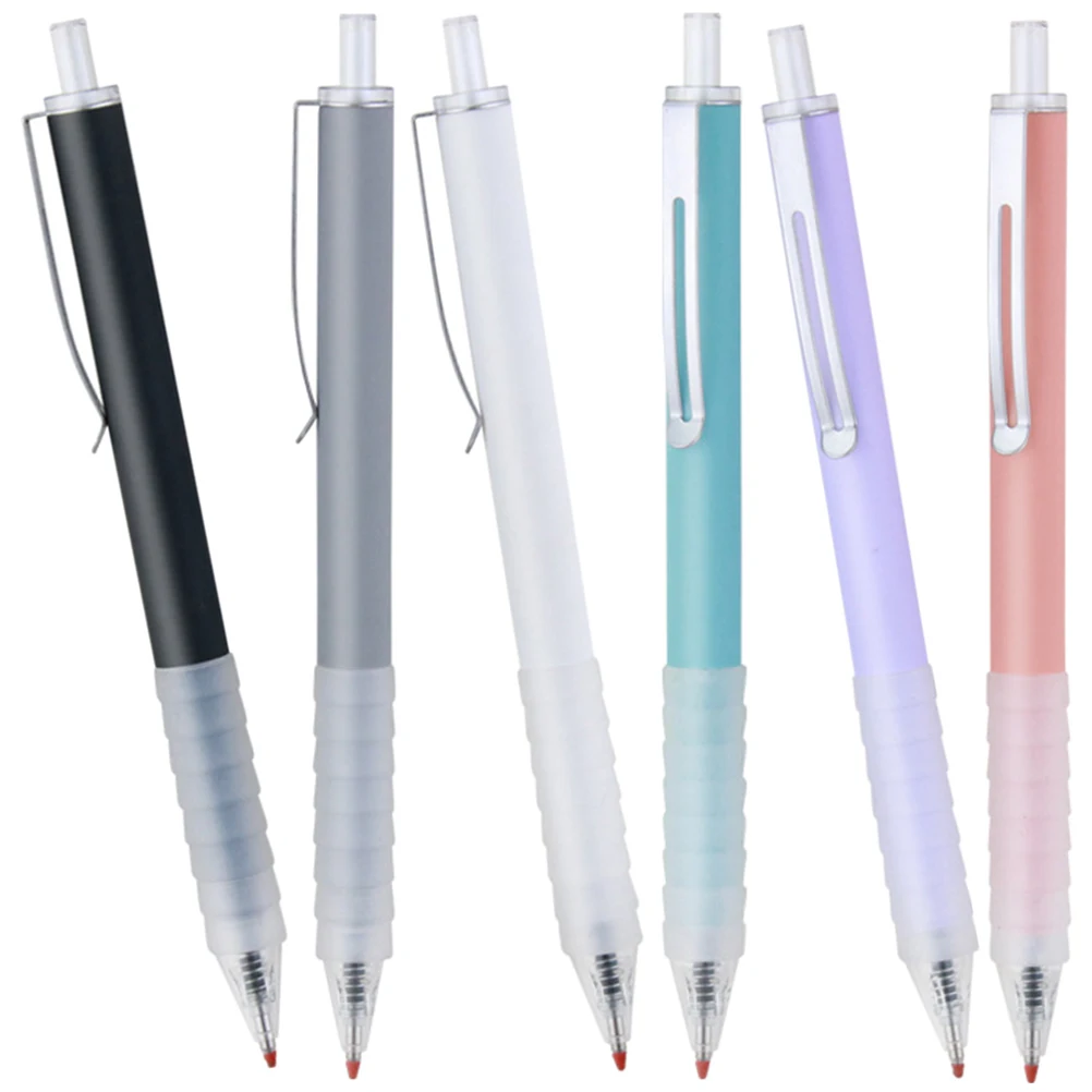 6 Pcs Press The Pen Ballpoint Pens School Product for Fountain Plastic Medium Student