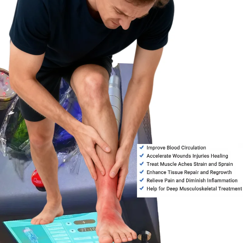 معدات Fisioterapia Laser Terapeutico، 808 نانومتر ليزر بارد منخفض المستوى LLLT مع اهتزاز للعلاج بالجسم الاحترافي