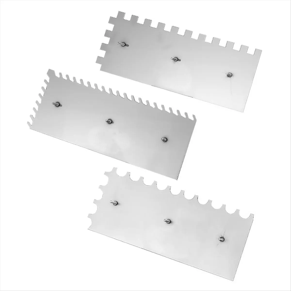 REST 11pcs Serrated Plastering Knife,Concrete Finishing Trowel - Stainless Steel Masonry Tool , Drywall Tools