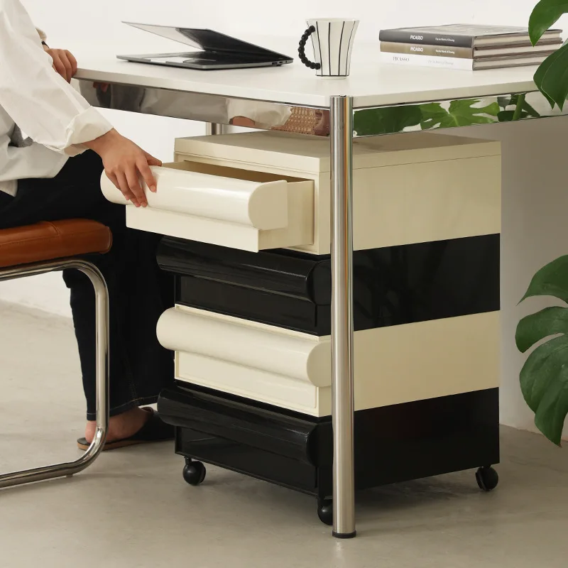 Nordic cream wind bedside table modern simple locker ins Internet celebrity living room removable