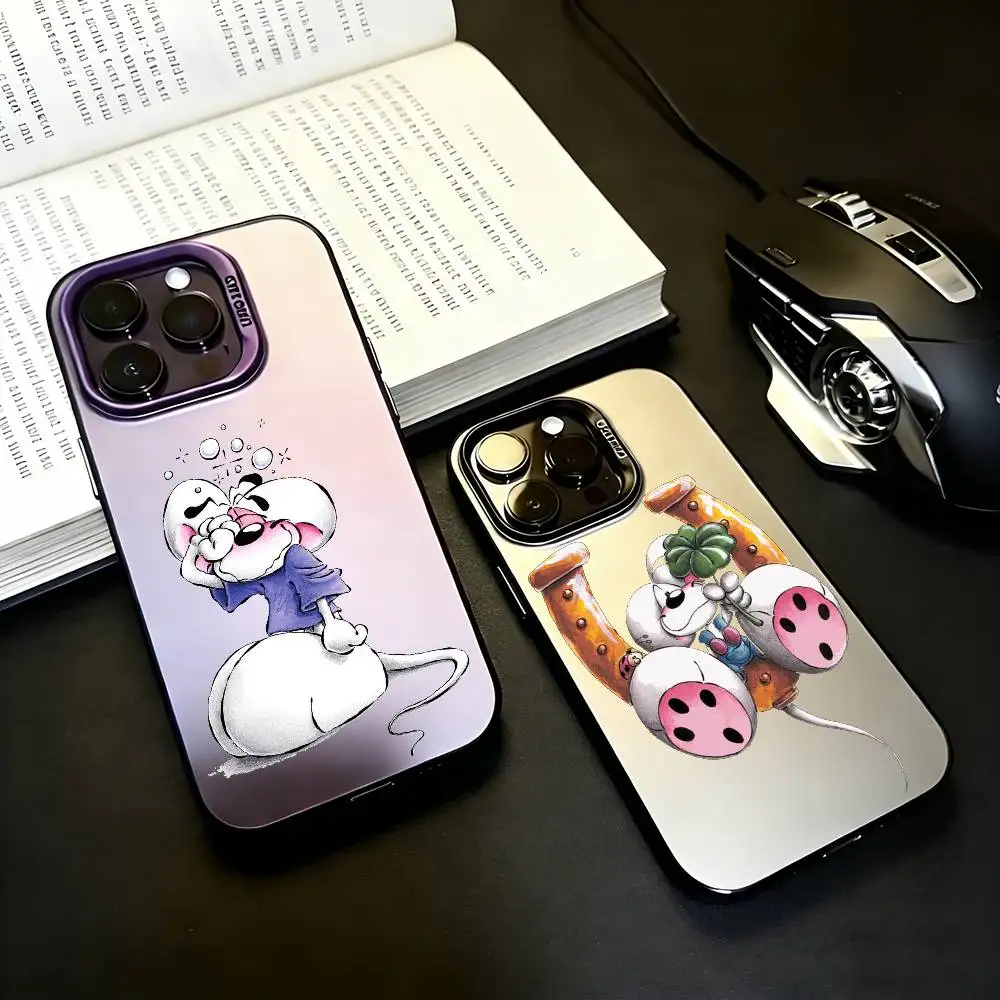 

Cartoon Diddls Mouses Phone Case For iPhone17,16,15,14,13,12,11 Plus,Pro Max Black Candy silver phone case