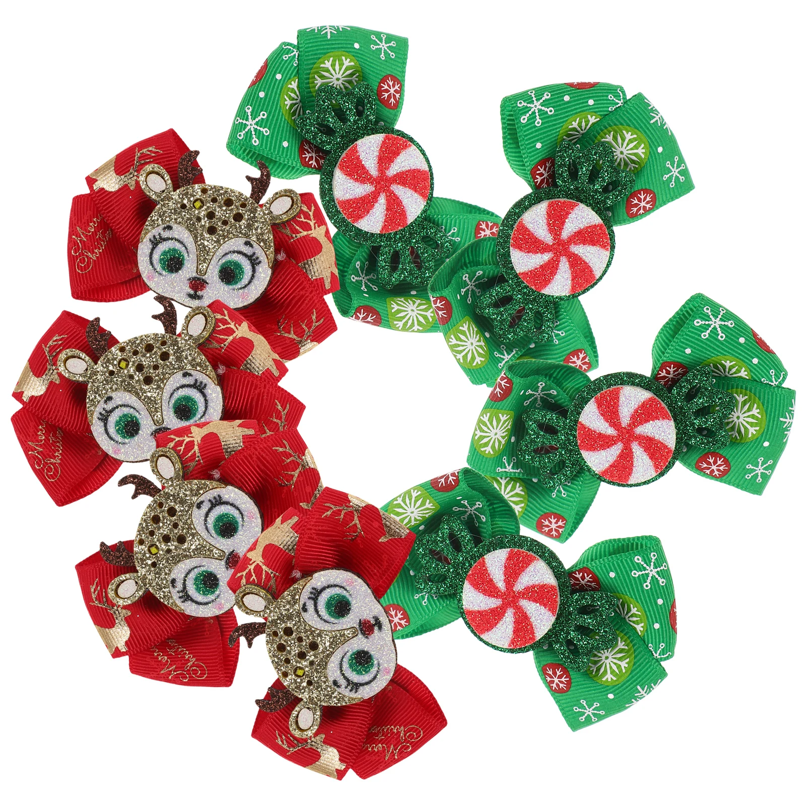 

8 Pcs 's Hairpin Christmas Pins Accessories Clips for Girls Cute Bows