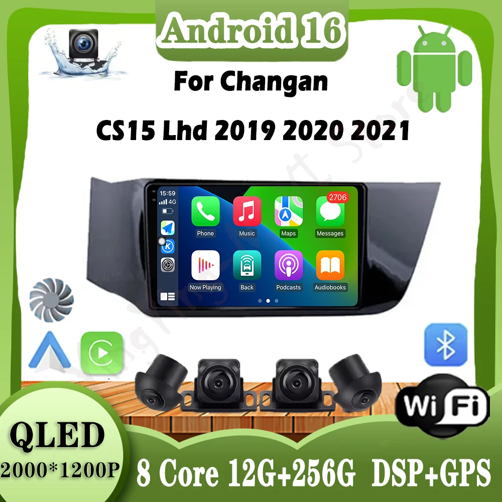 

9" Screen Android 16 For Changan CS15 Lhd 2019 2020 2021 Car Multimedia Video Auto Player Wireless Carplay Navigation GPS WIFI