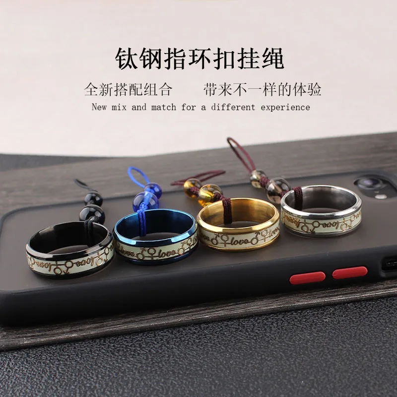 

DIY accessories Mobile phone lanyard short male and female couples personalized mobile phone chain Chinese wind titanium steel d