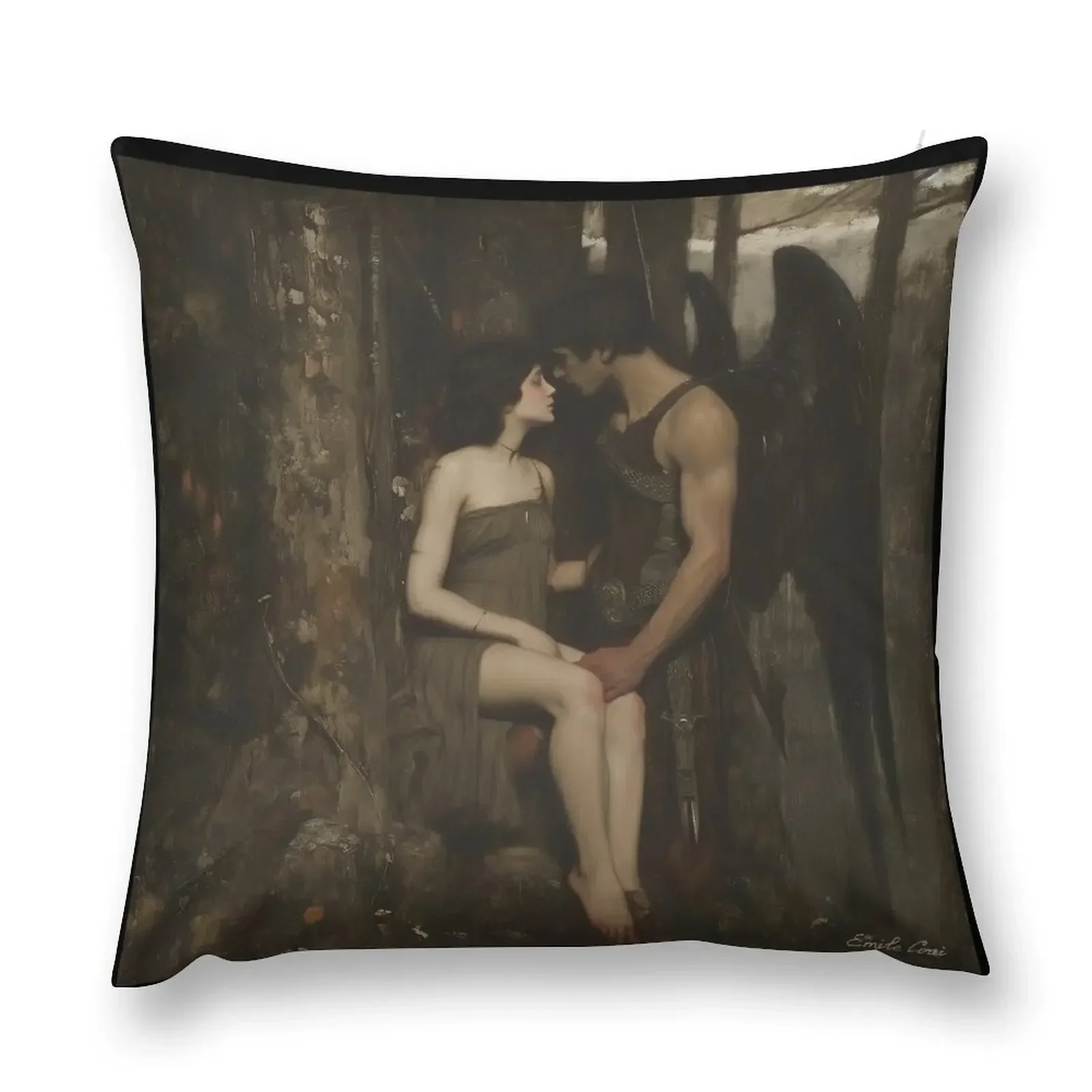 Nephilim by Emile Corsi Throw Pillow Cushion Cover Pillows Aesthetic pillow