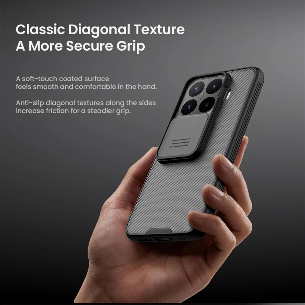 NILLKIN Etui CamShield Pro do Xiaomi 17T / 17T Pro, odporne na wstrząsy, antypoślizgowe, z osłoną na aparat z funkcją prywatności, do Xiaomi 15T / 15T Pro — zdjęcie produktu 5
