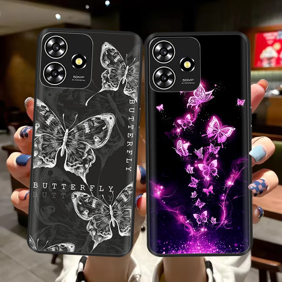 For ZTE Blade V50 Smart Case Silicone Soft Cute Phone Case Cover For ZTE V50 Design 4G Cases Black TPU Case For ZTE Axon 50 Lite