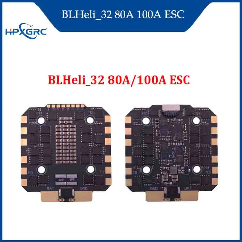 

HPXGRC BLHeli_32 80A 100A ESC STM32G071 32Bit Electronic Speed Controller 3-8S LIPO 30.5x30.5mm for RC FPV Racing Drone